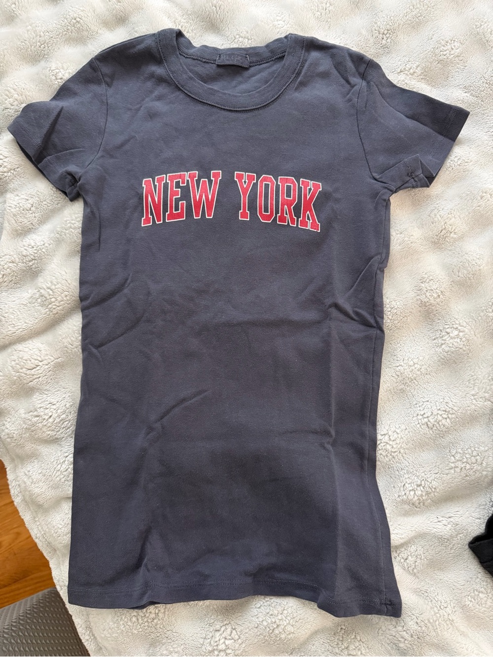 Brandy 'New York' Navy Tee with Red Lettering